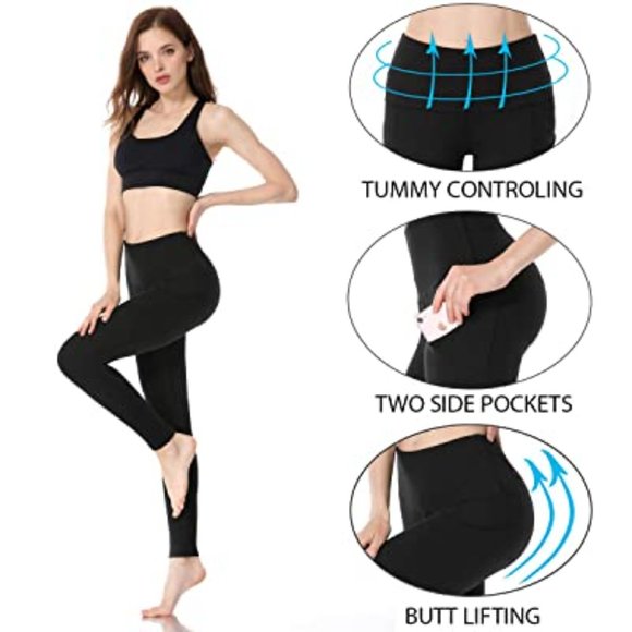 HIGHDAYS Womens High Waist Leggings with Pockets - Picture 5 of 6